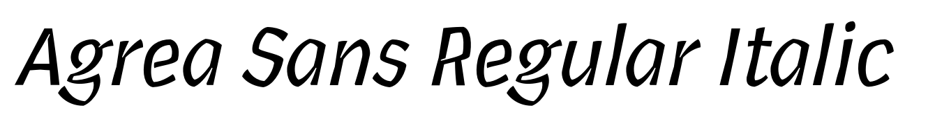 Agrea Sans Regular Italic